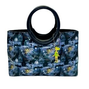 Disney Cinderella PVC Tote‎ Bag with Tinker Bell Charm Princess Castle Print